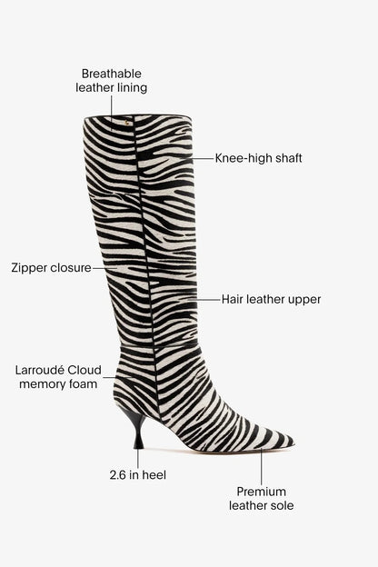 Georgia Boot Zebra Hair Leather