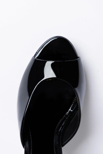Jasmine Platform Mule Black Patent Leather