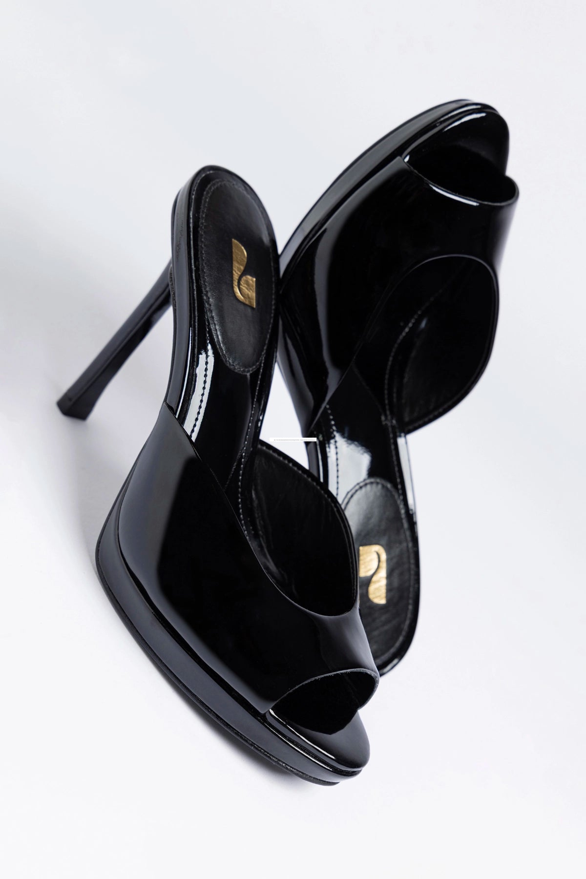 Jasmine Platform Mule Black Patent Leather