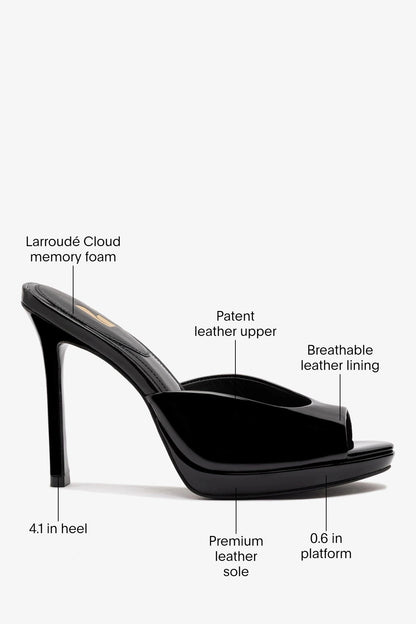 Jasmine Platform Mule Black Patent Leather