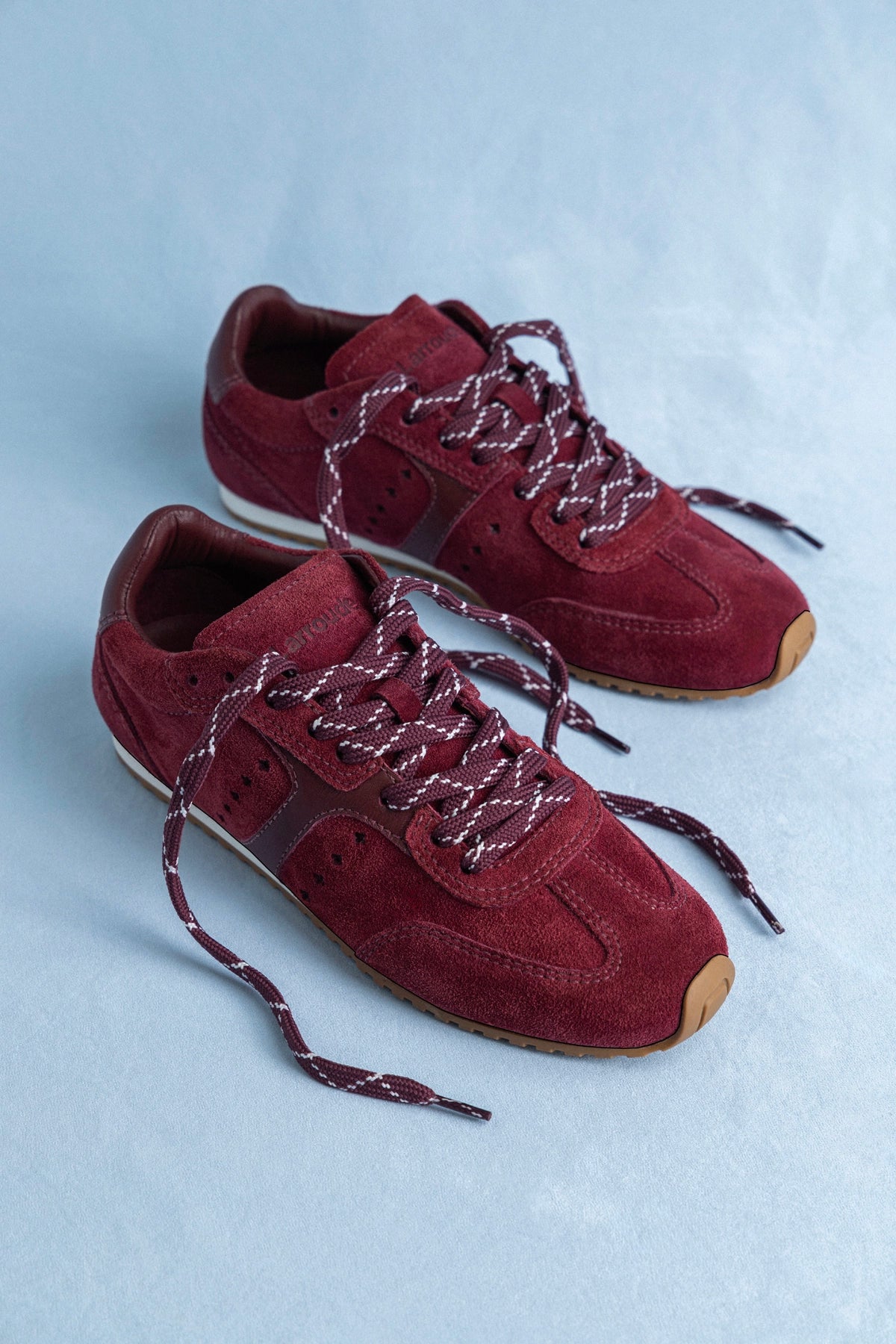 Stella Sneaker In Burgundy Suede