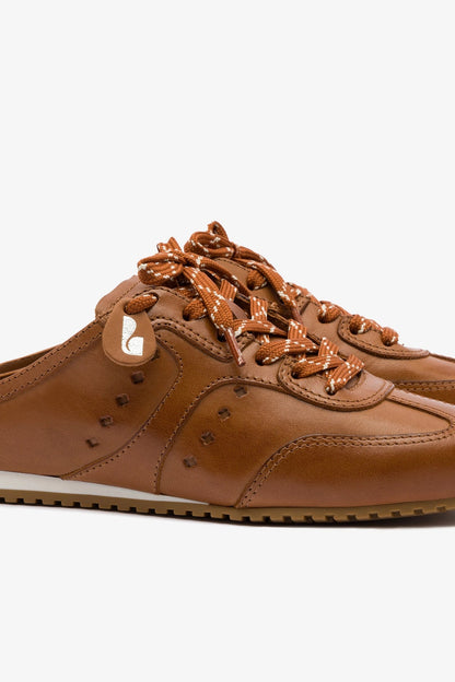 Stella Mule In Caramel Leather