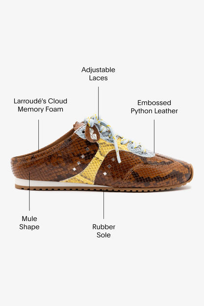 Stella Mule In Python Printed Leather