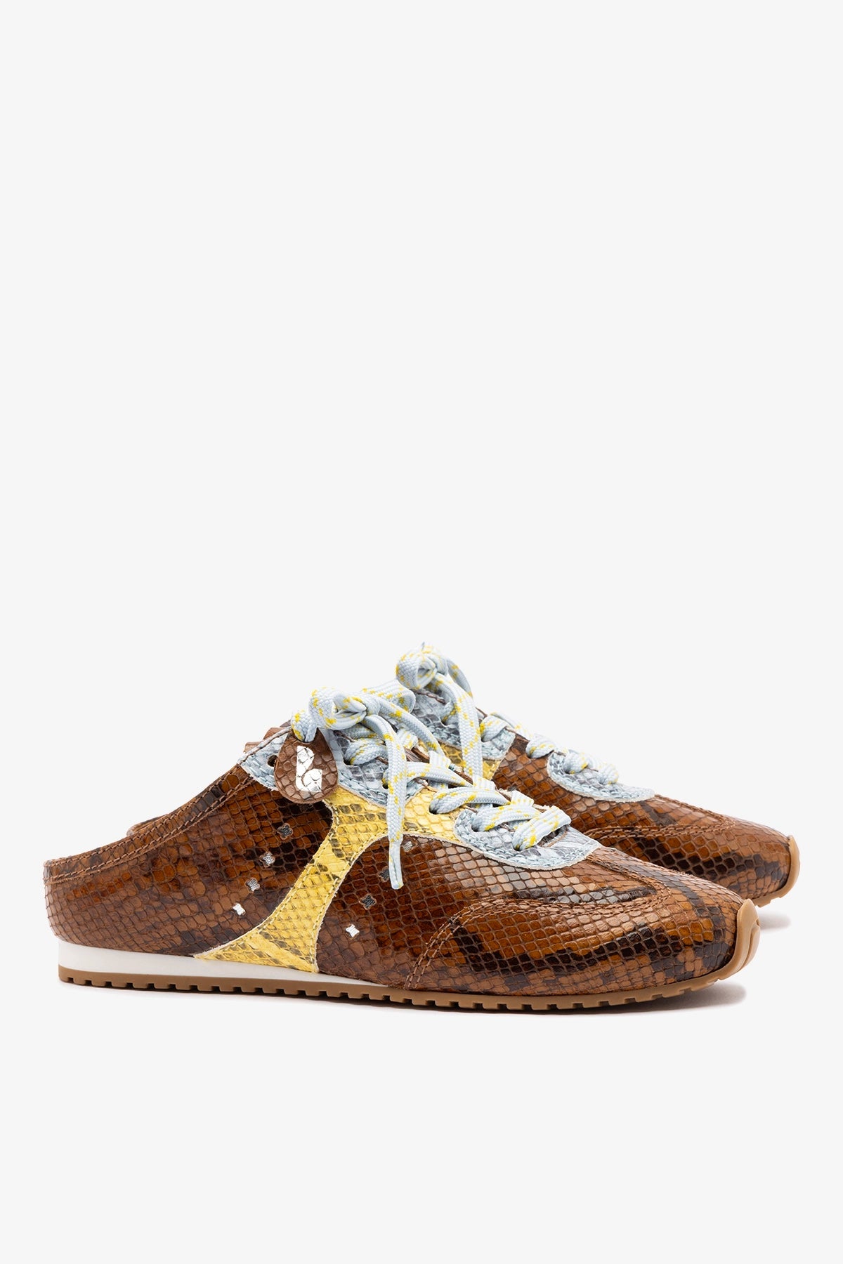 Stella Mule In Python Printed Leather