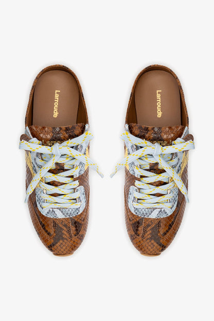 Stella Mule In Python Printed Leather