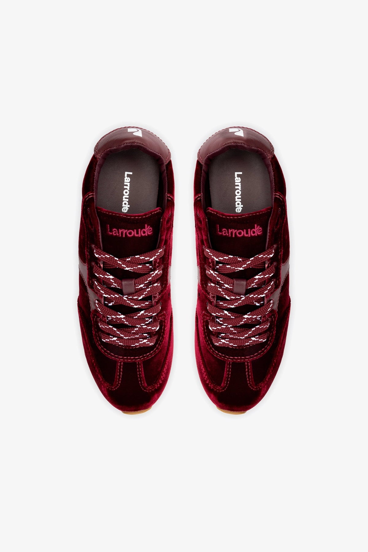 Stella Sneaker In Wine Velvet