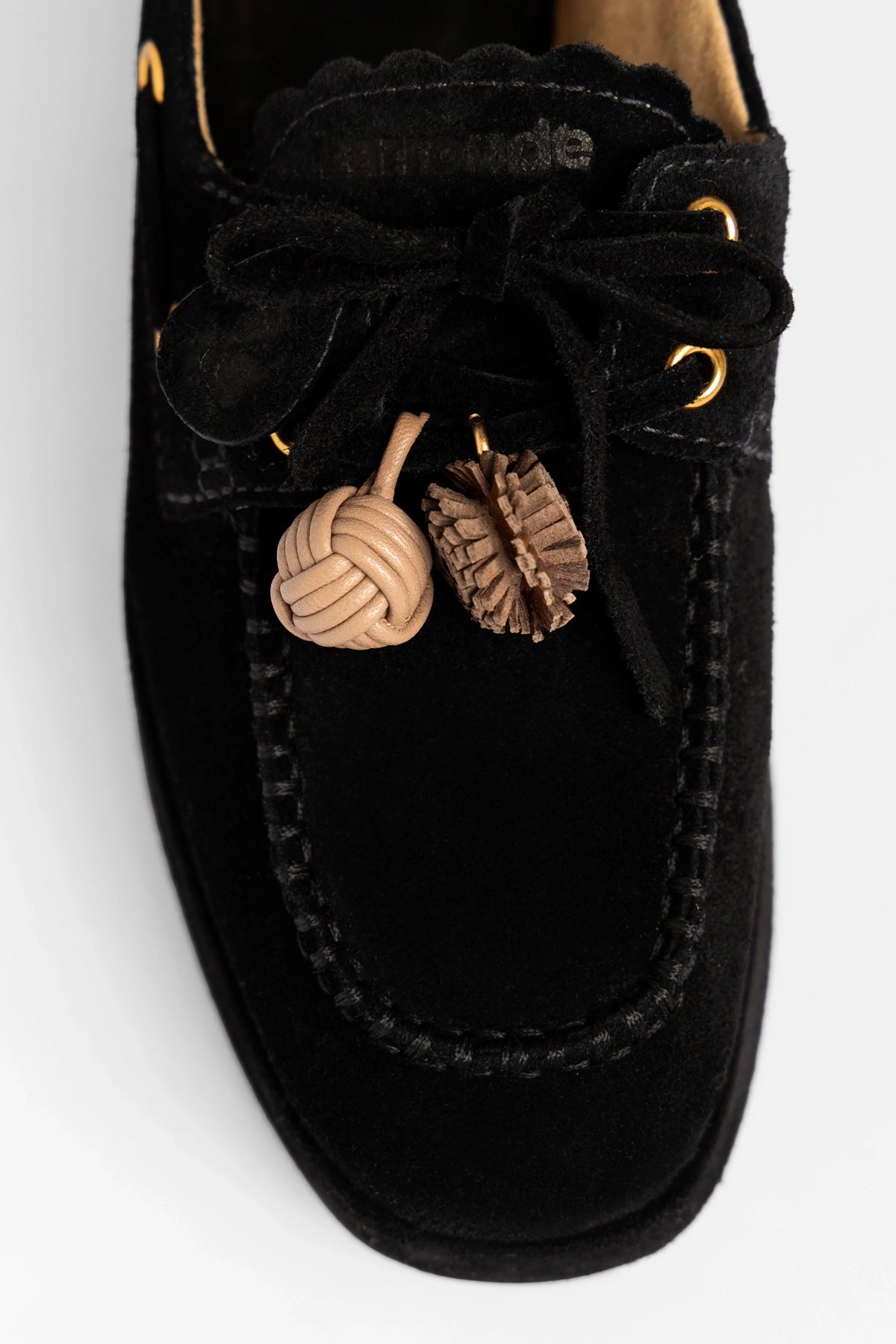 Cyprus Flatform Black Suede