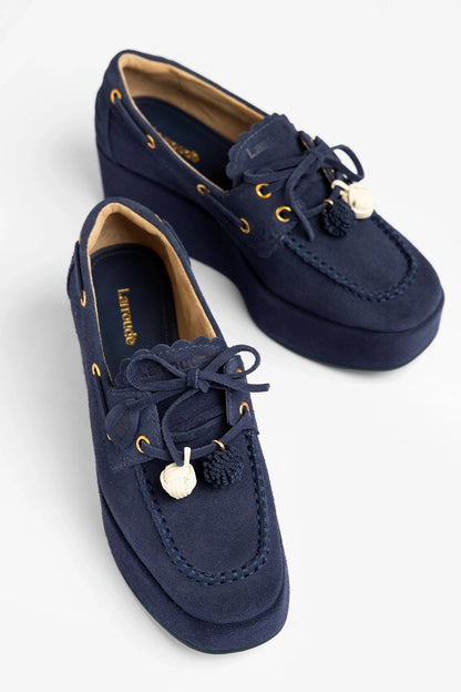 Cyprus Flatform Indigo Suede
