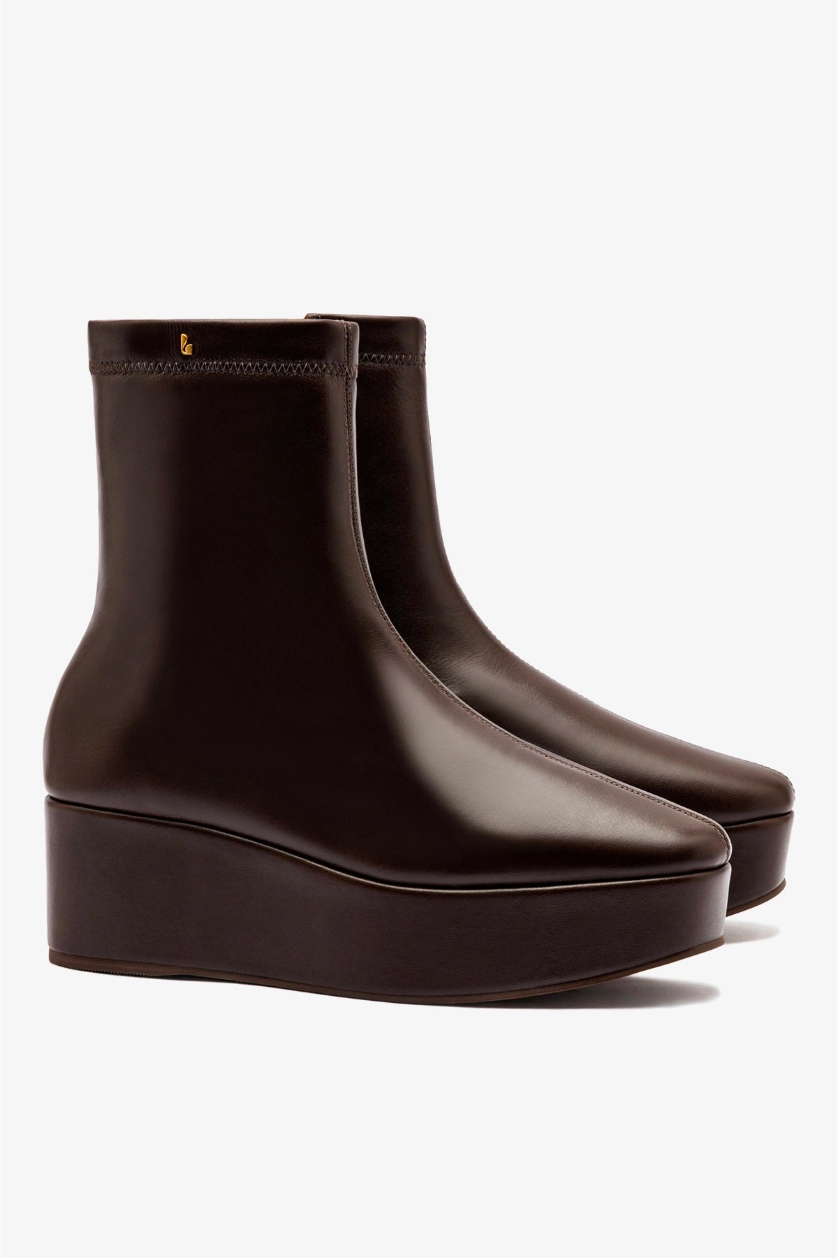 Dani Flatform Boot In Brown Leather