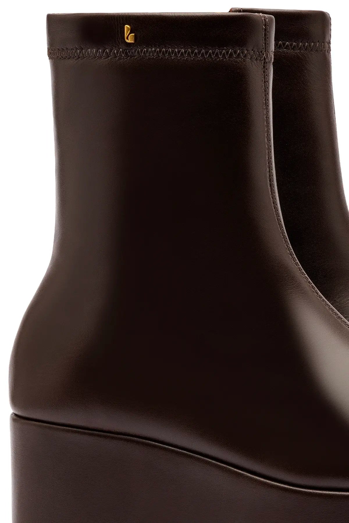 Dani Flatform Boot In Brown Leather