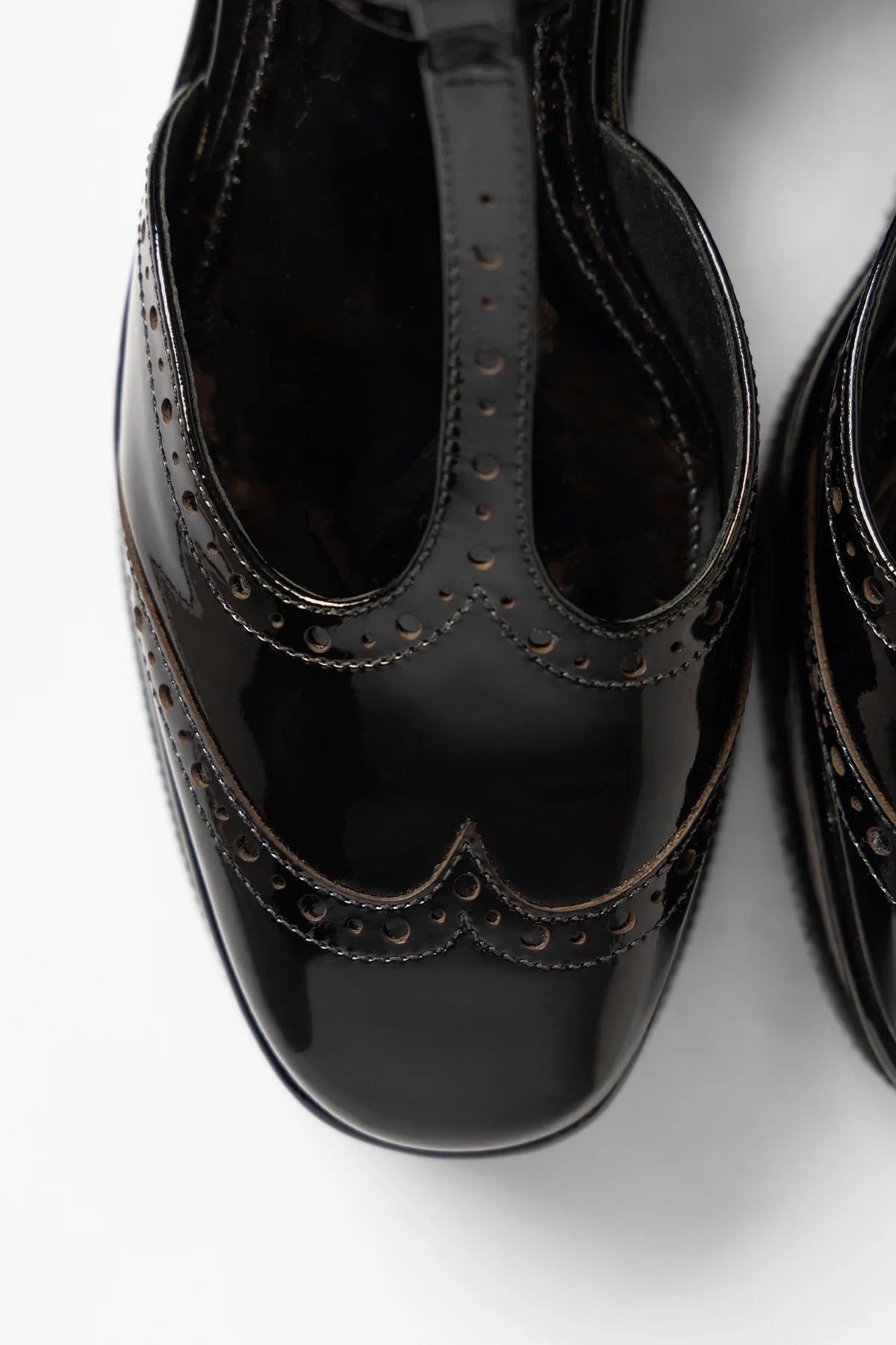 Luna Flatform Sandal Black Patent Leather