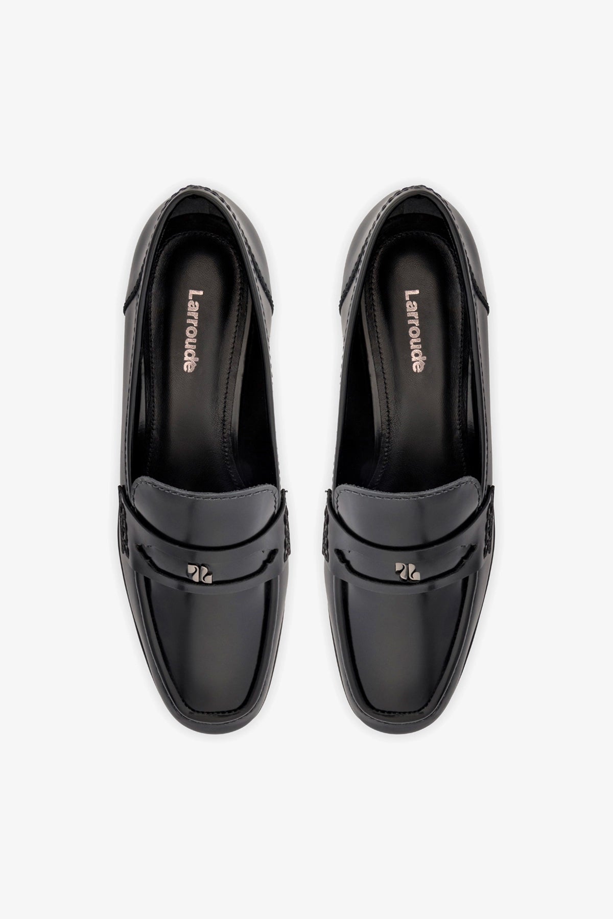 Suki Flatform Loafer In Black Box Leather