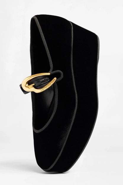 Verona Flatform Black Velvet