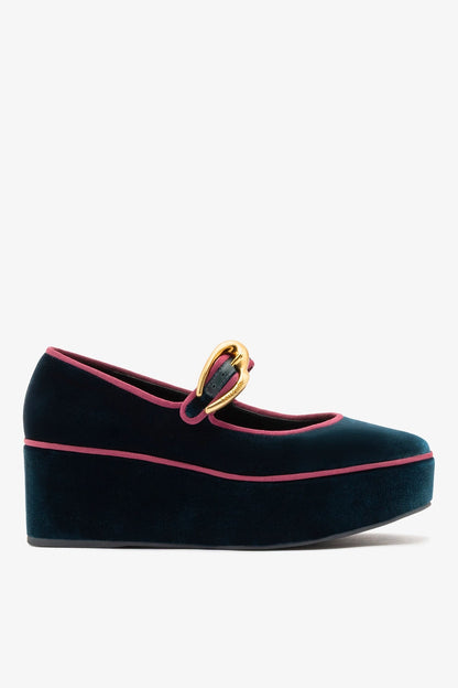 Verona Flatform Deepsea Velvet