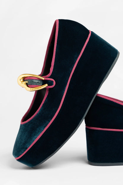 Verona Flatform Deepsea Velvet