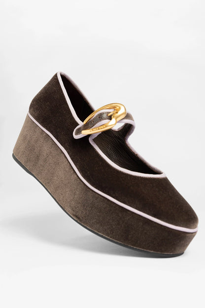 Verona Flatform Espresso Velvet