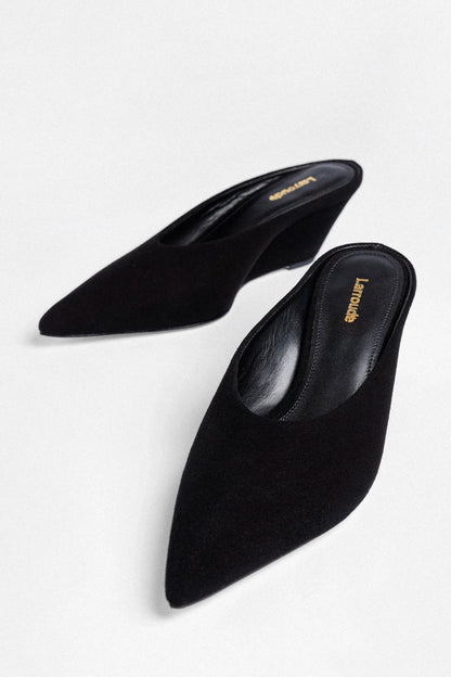 Loulou Mule Black Suede