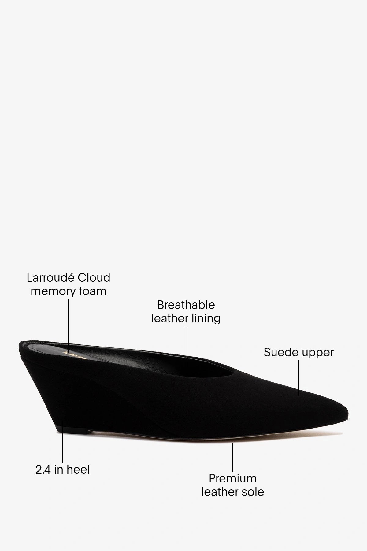 Loulou Mule Black Suede