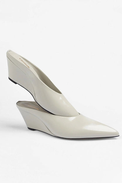 Loulou Mule Moon Gray Leather