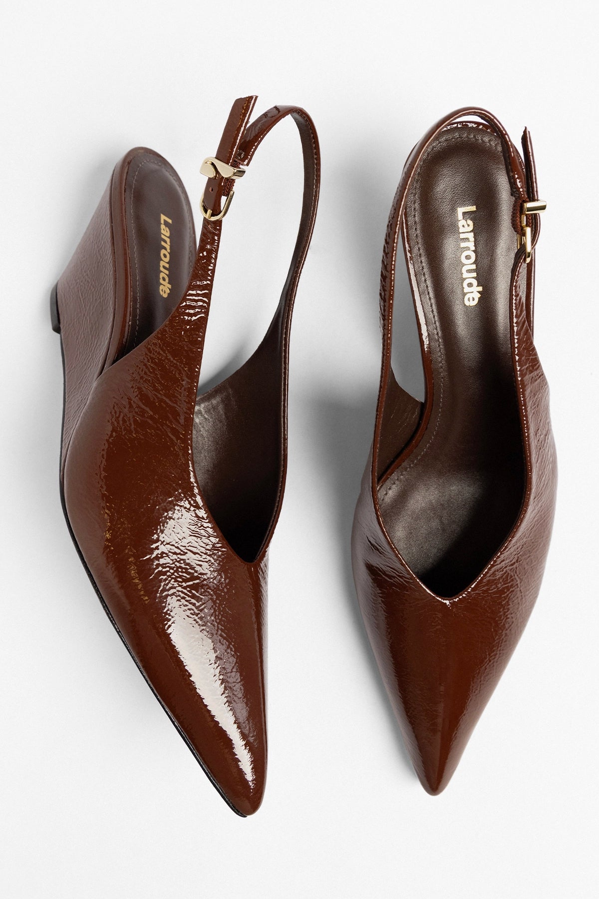 Loulou Pump Oak Brown Patent Leather