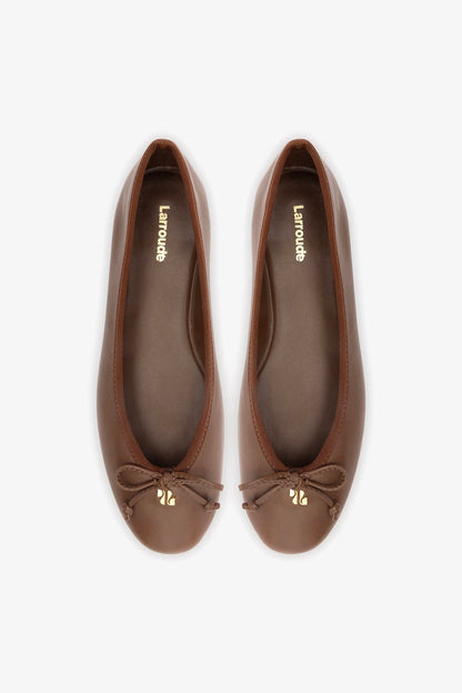 Pavlova Ballet Flat In Burnt Umber Leather