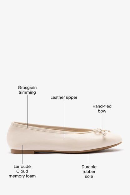 Pavlova Ballet Flat Puff Cream Leather
