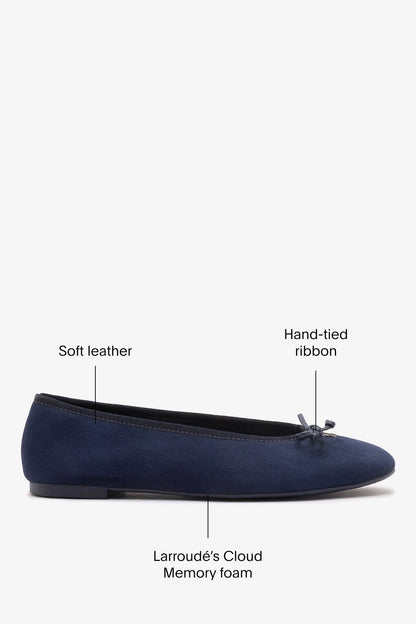 Pavlova Ballet Flat In Indigo Suede
