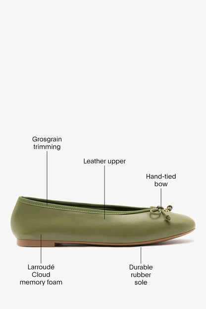 Pavlova Ballet Flat Seaweed Leather