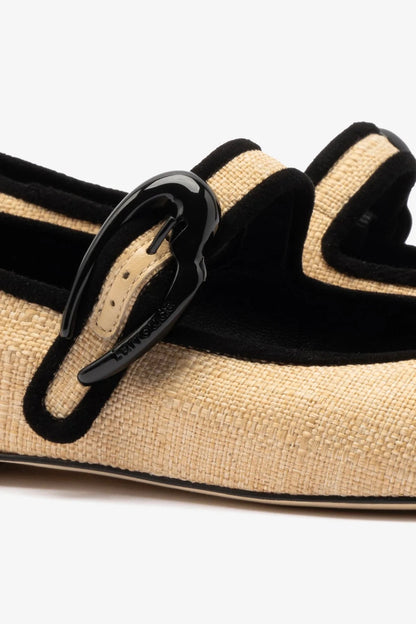 Verona Ballet Flat Beige Raffia