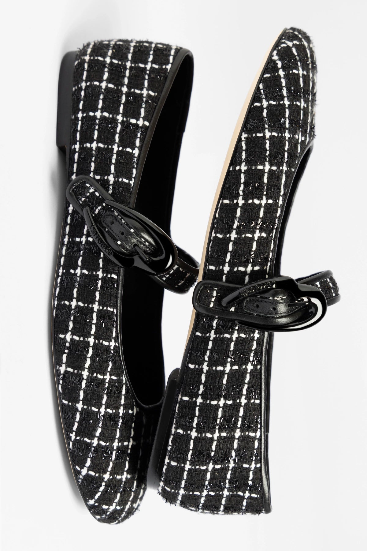 Verona Ballet Flat Black Tweed