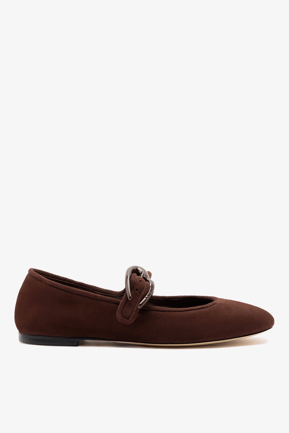 Verona Ballet Flat In Brown Suede