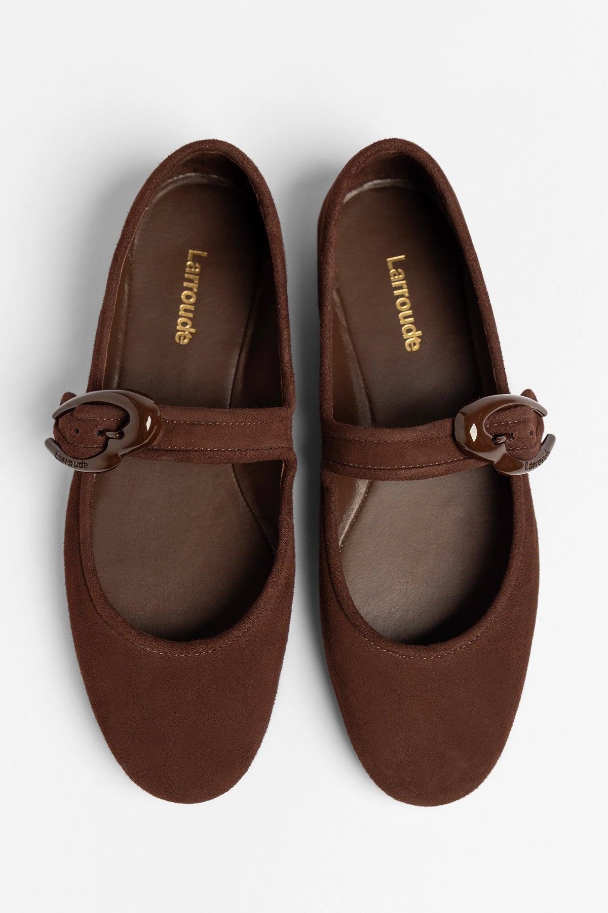 Verona Ballet Flat In Brown Suede