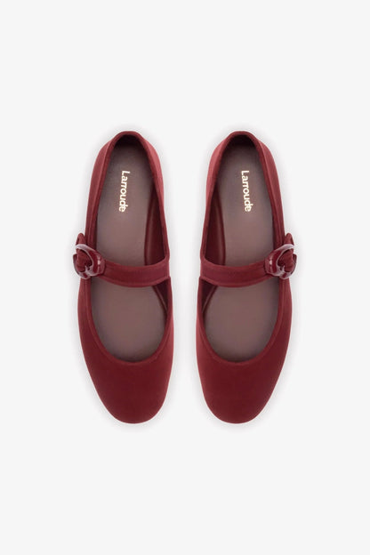 Verona Ballet Flat In Burgundy Suede