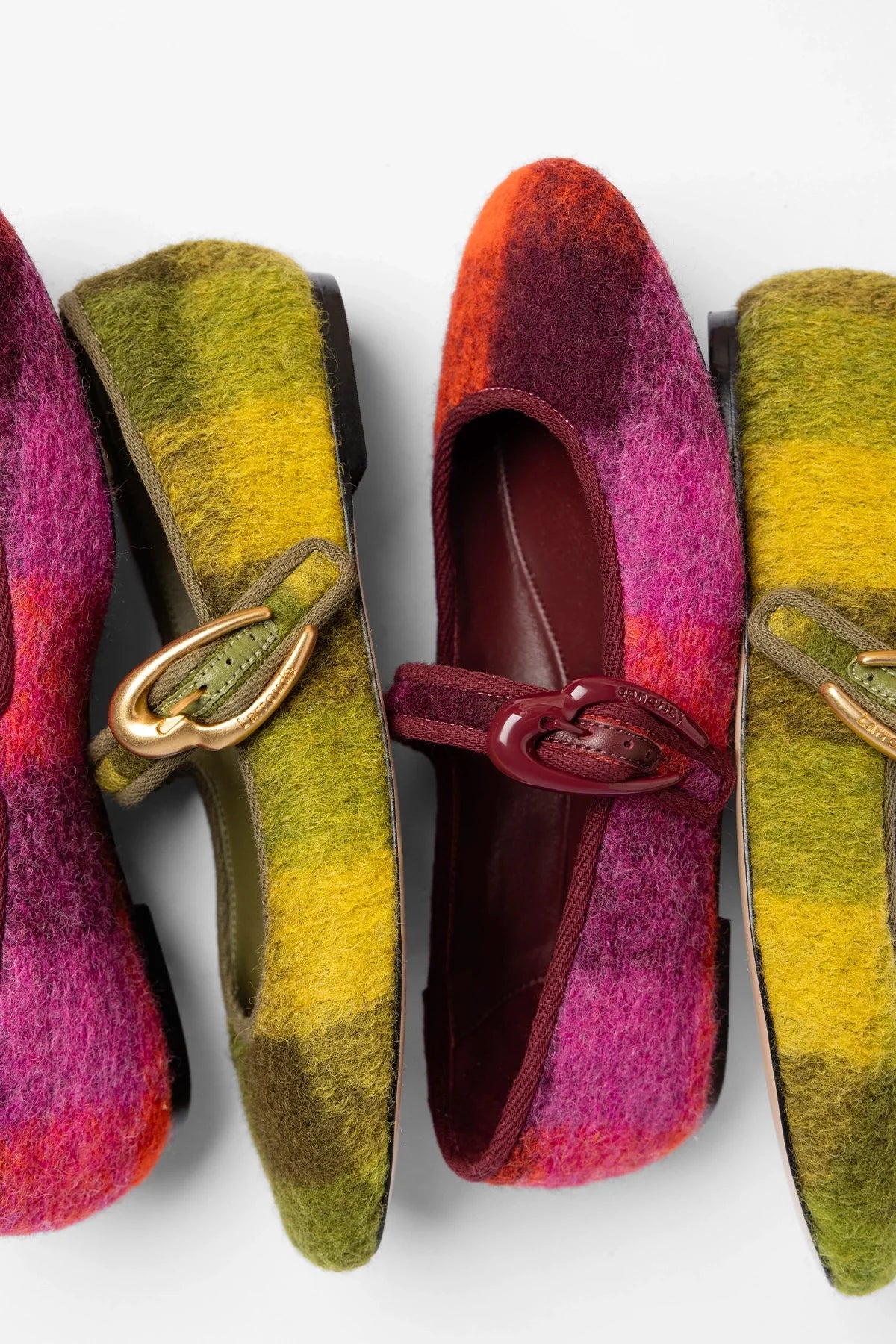 Verona Ballet Flat Cactus Printed Felt