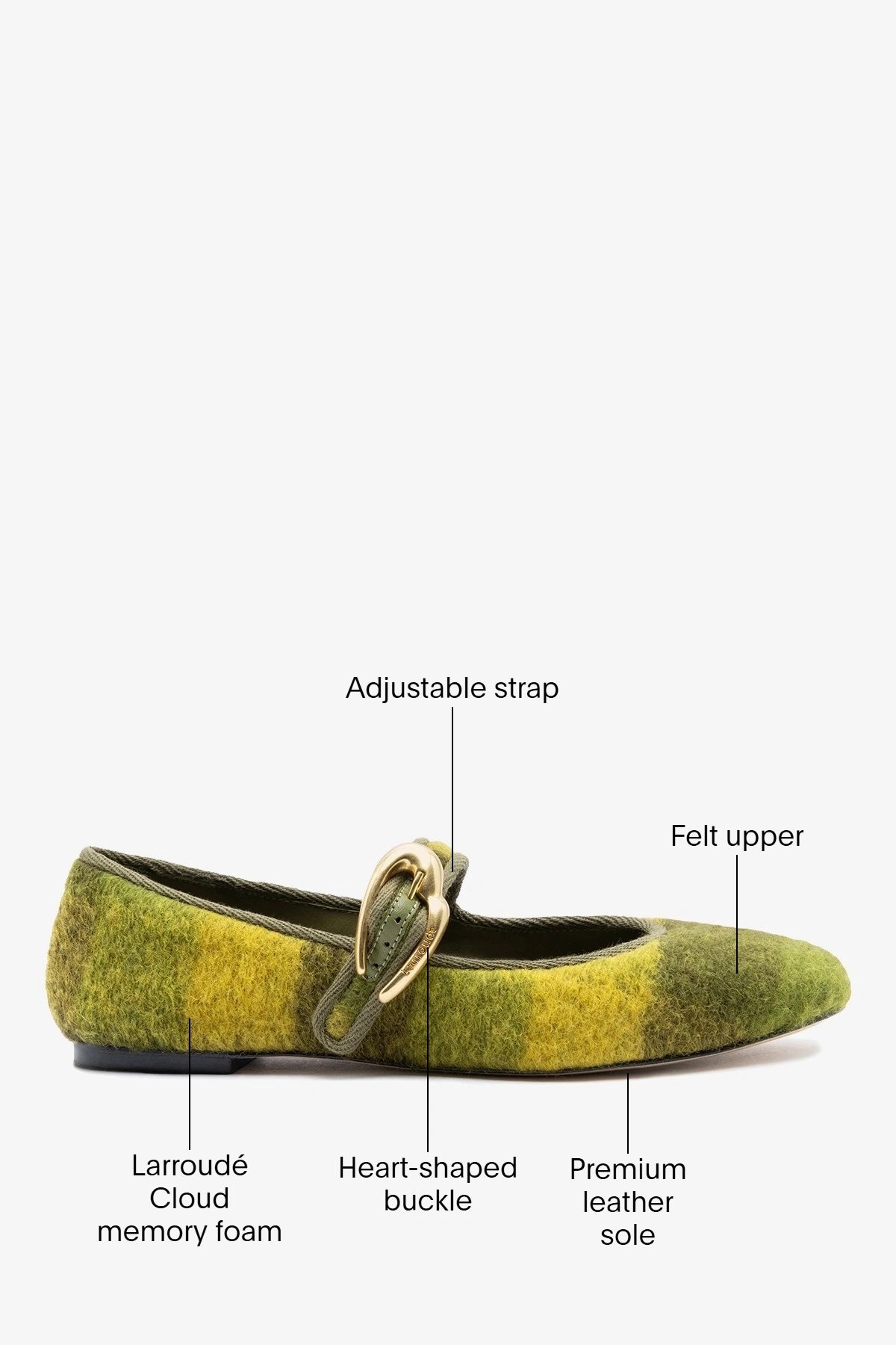 Verona Ballet Flat Cactus Printed Felt