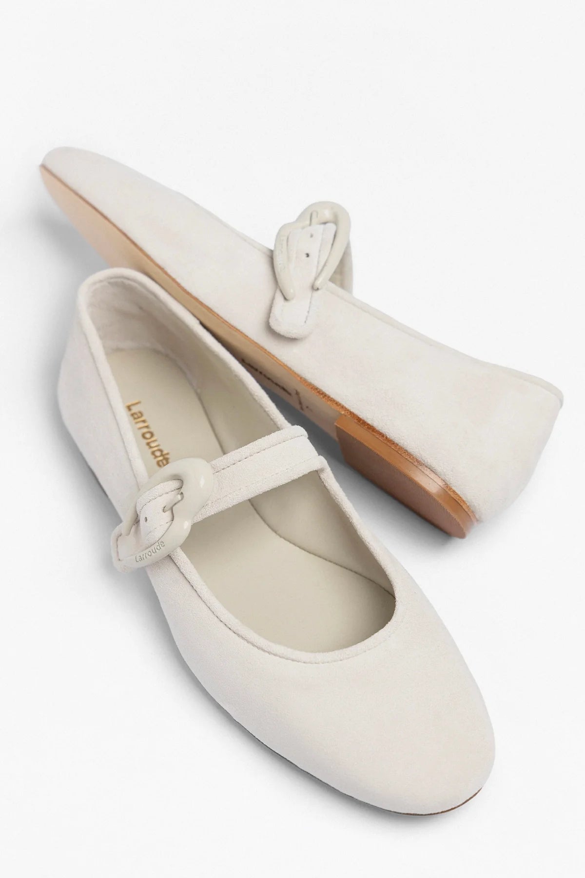 Verona Ballet Flat Mushroom Gray Suede