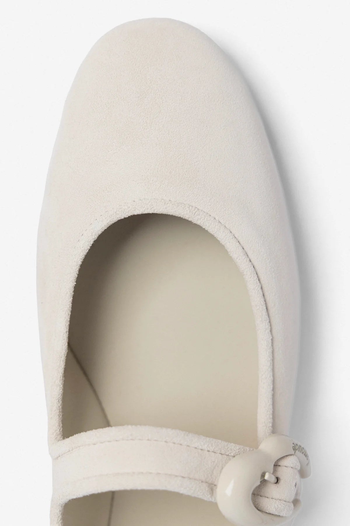 Verona Ballet Flat Mushroom Gray Suede