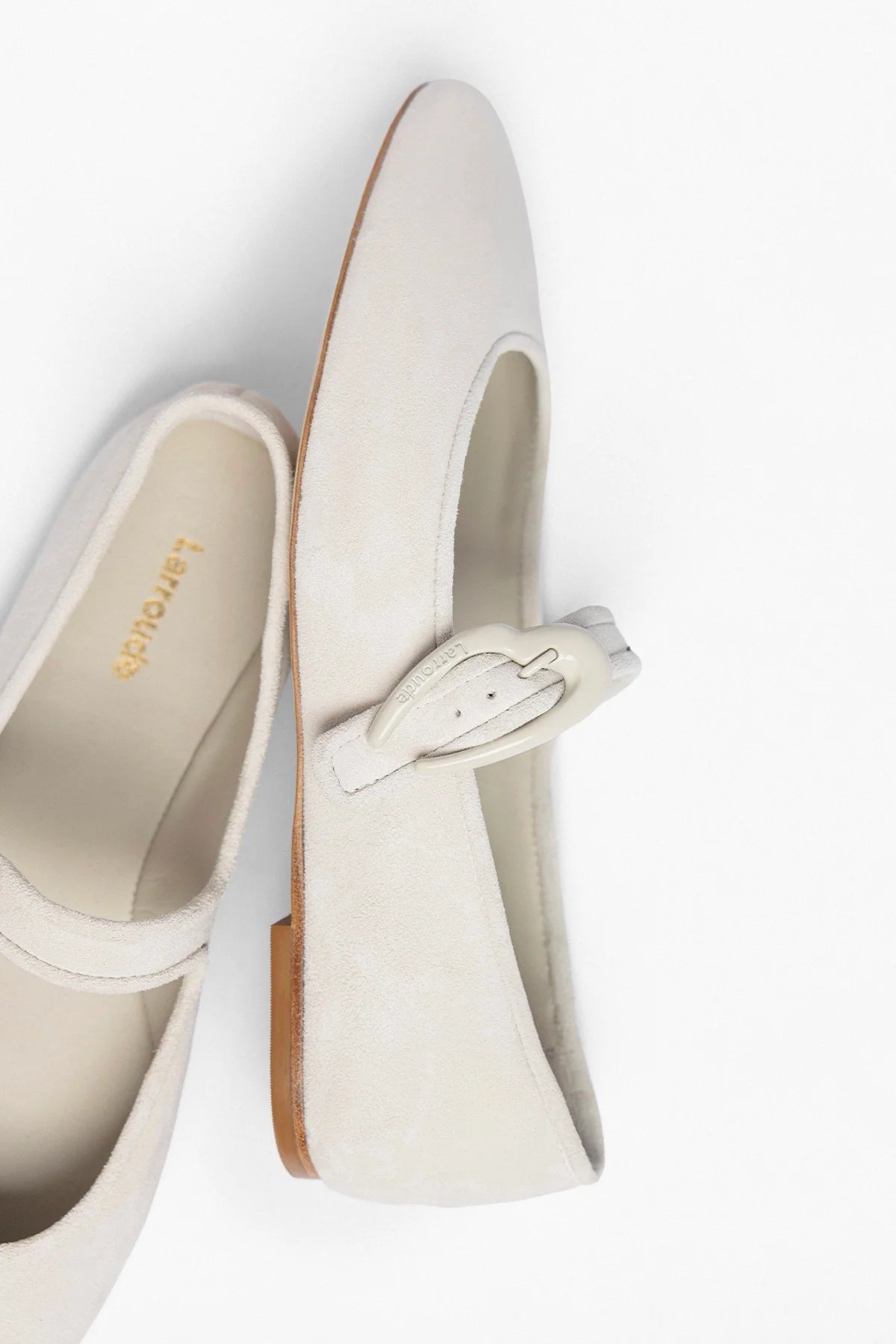 Verona Ballet Flat Mushroom Gray Suede