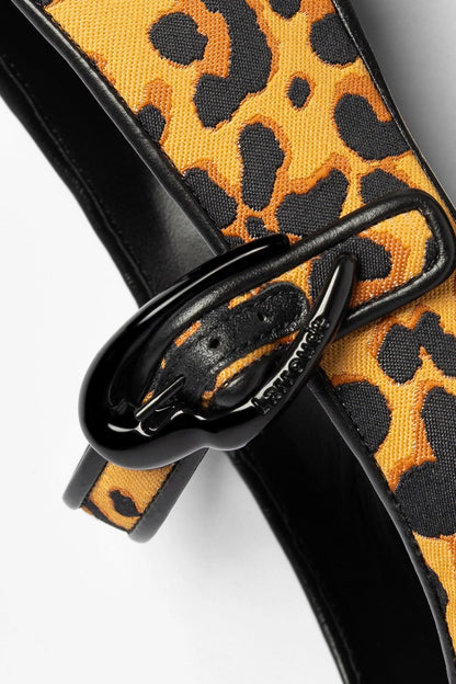 Verona Ballet Flat Leopard Jacquard