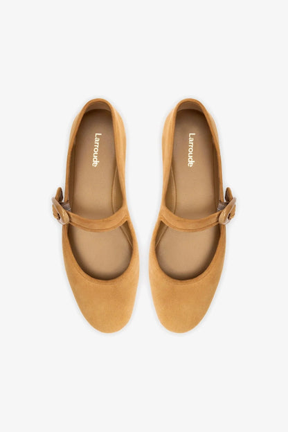 Verona Ballet Flat In Peanut Suede