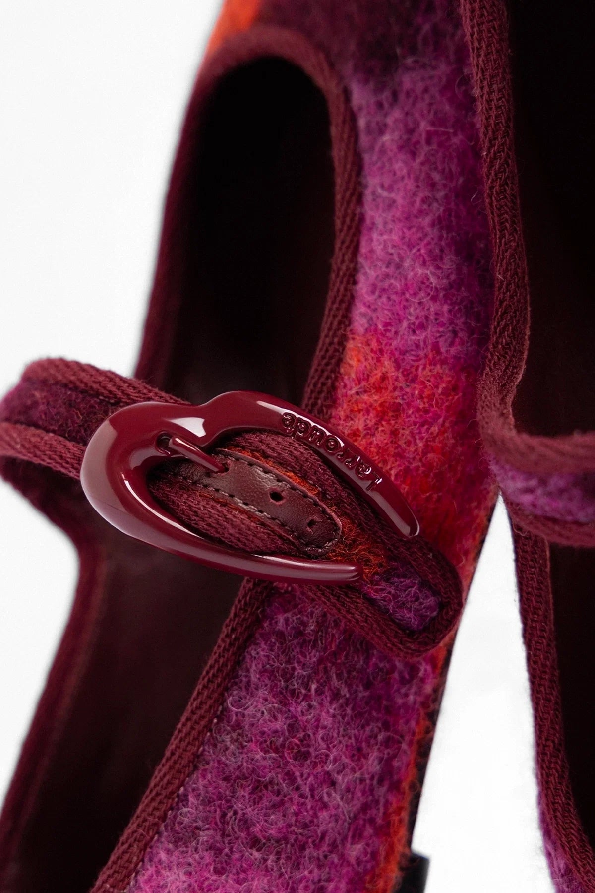 Verona Ballet Flat Plum Printed Felt