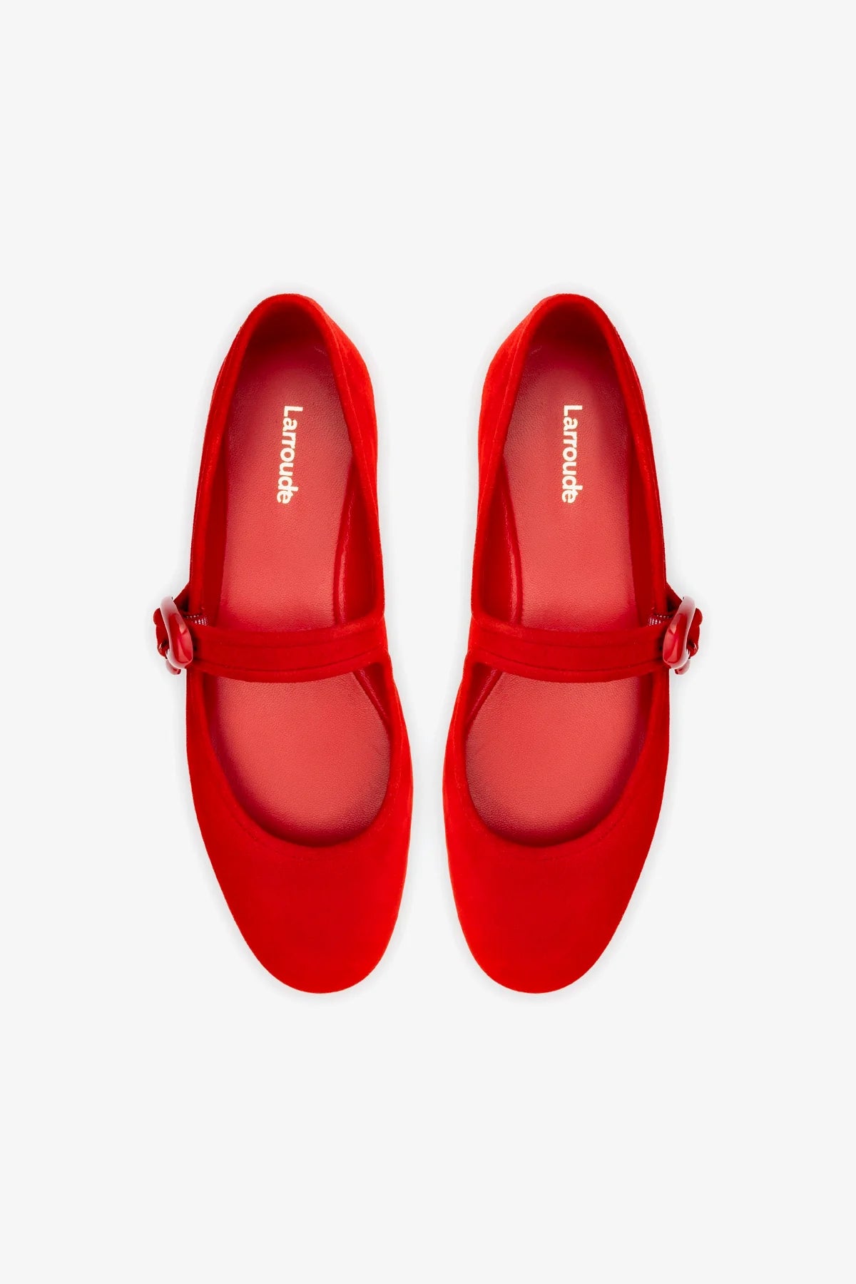 Verona Ballet Flat In Scarlet Suede