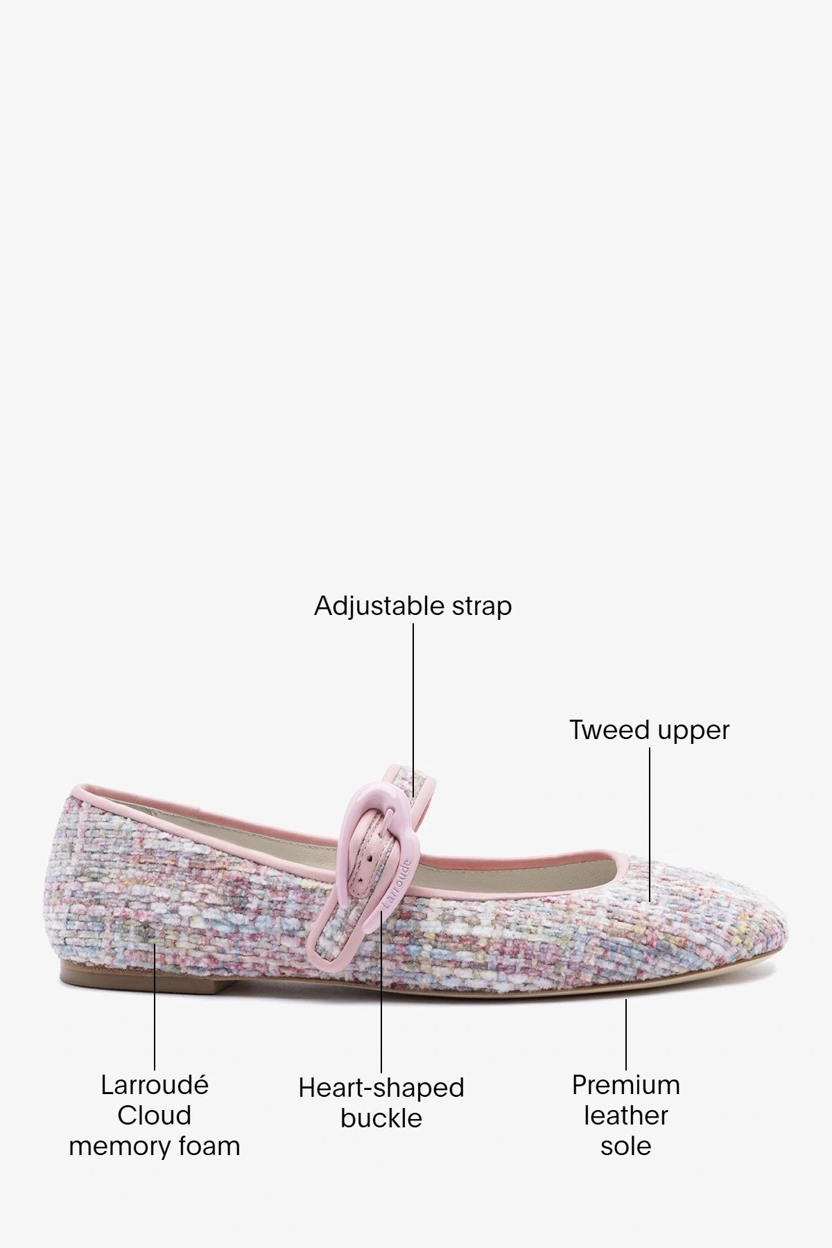 Verona Ballet Flat Tulip Printed Tweed