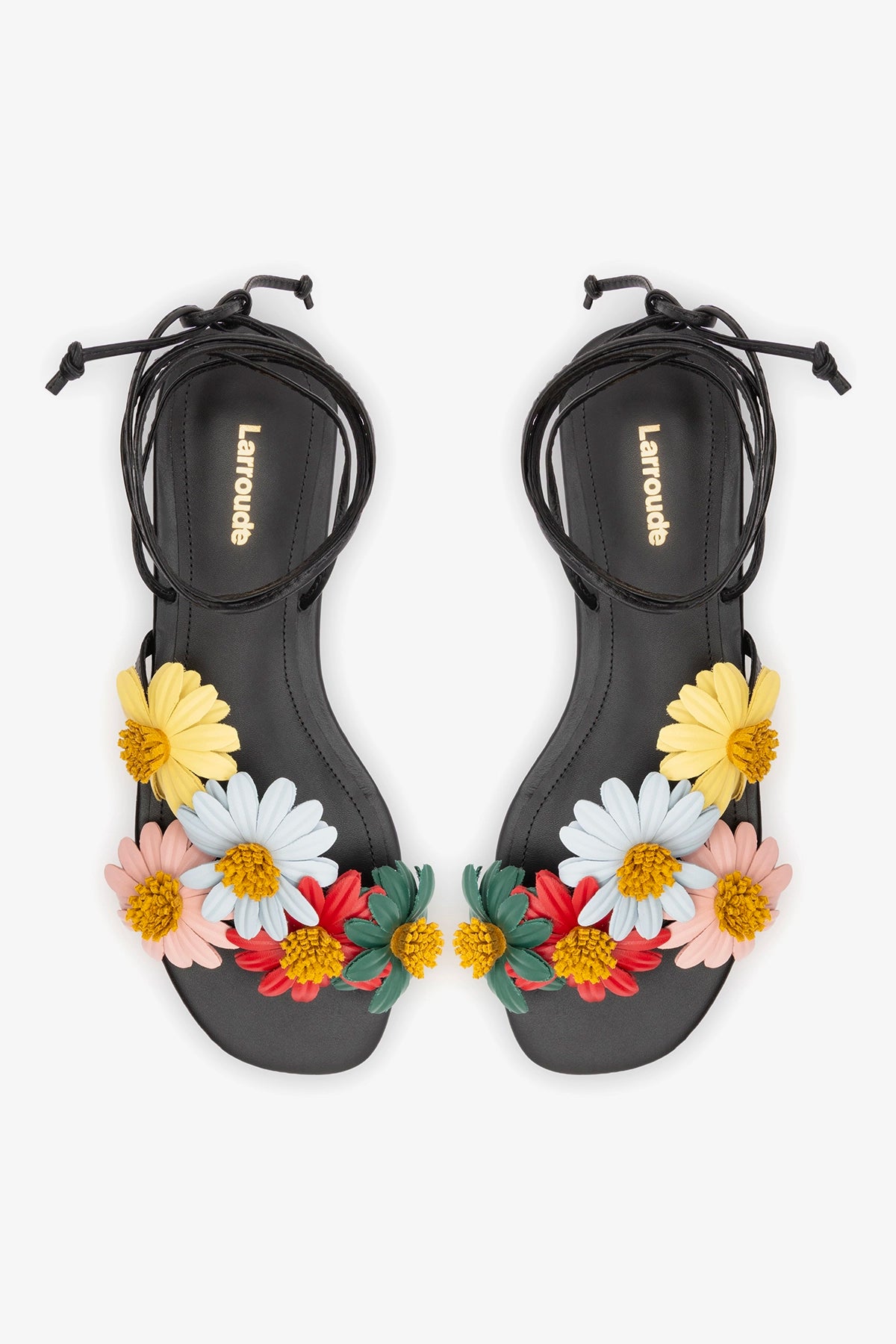 Fiore Flat Sandal Black Leather