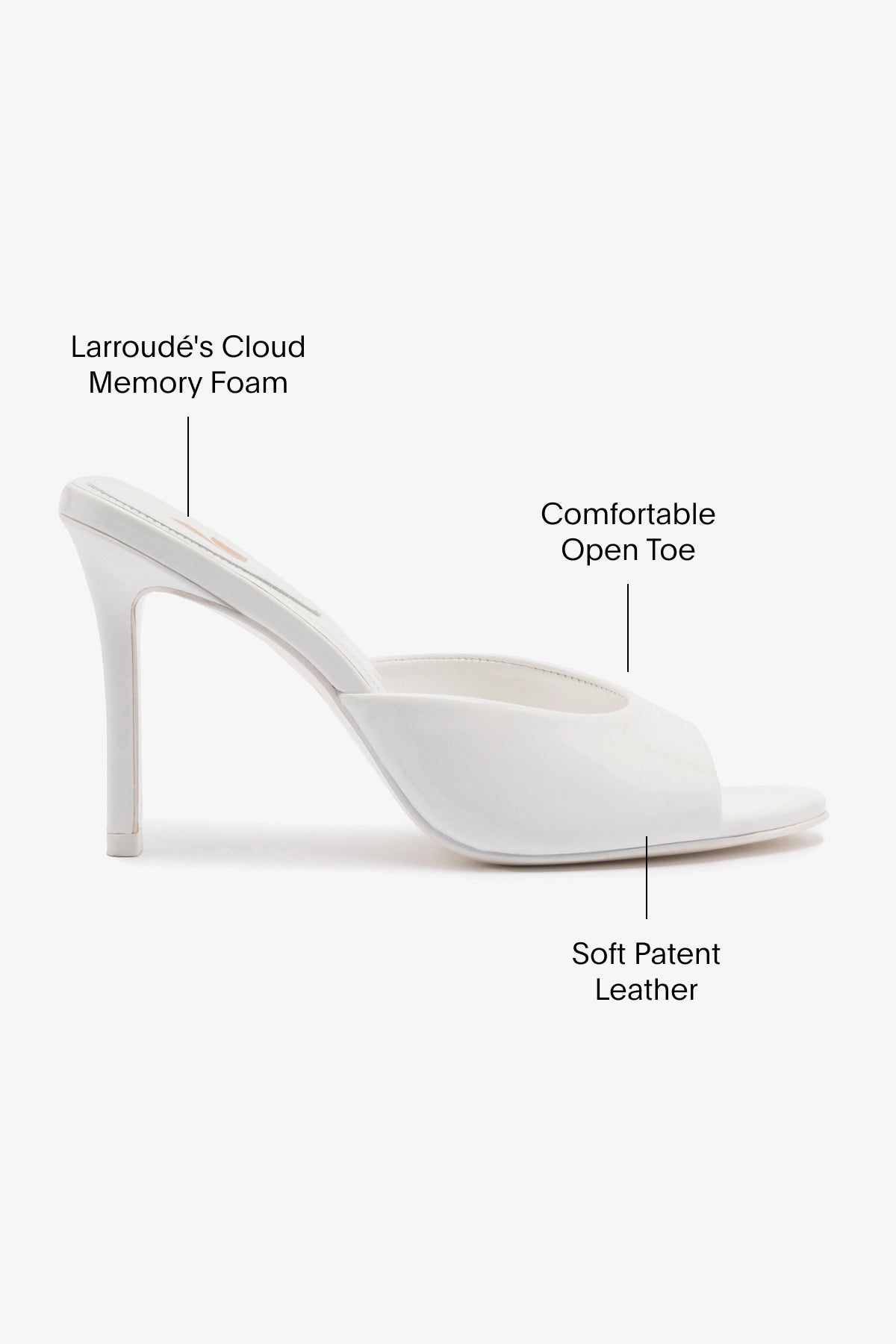 Jasmine Hi Mule In White Leather