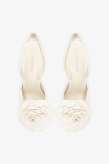 Scarlet Sandal White Satin