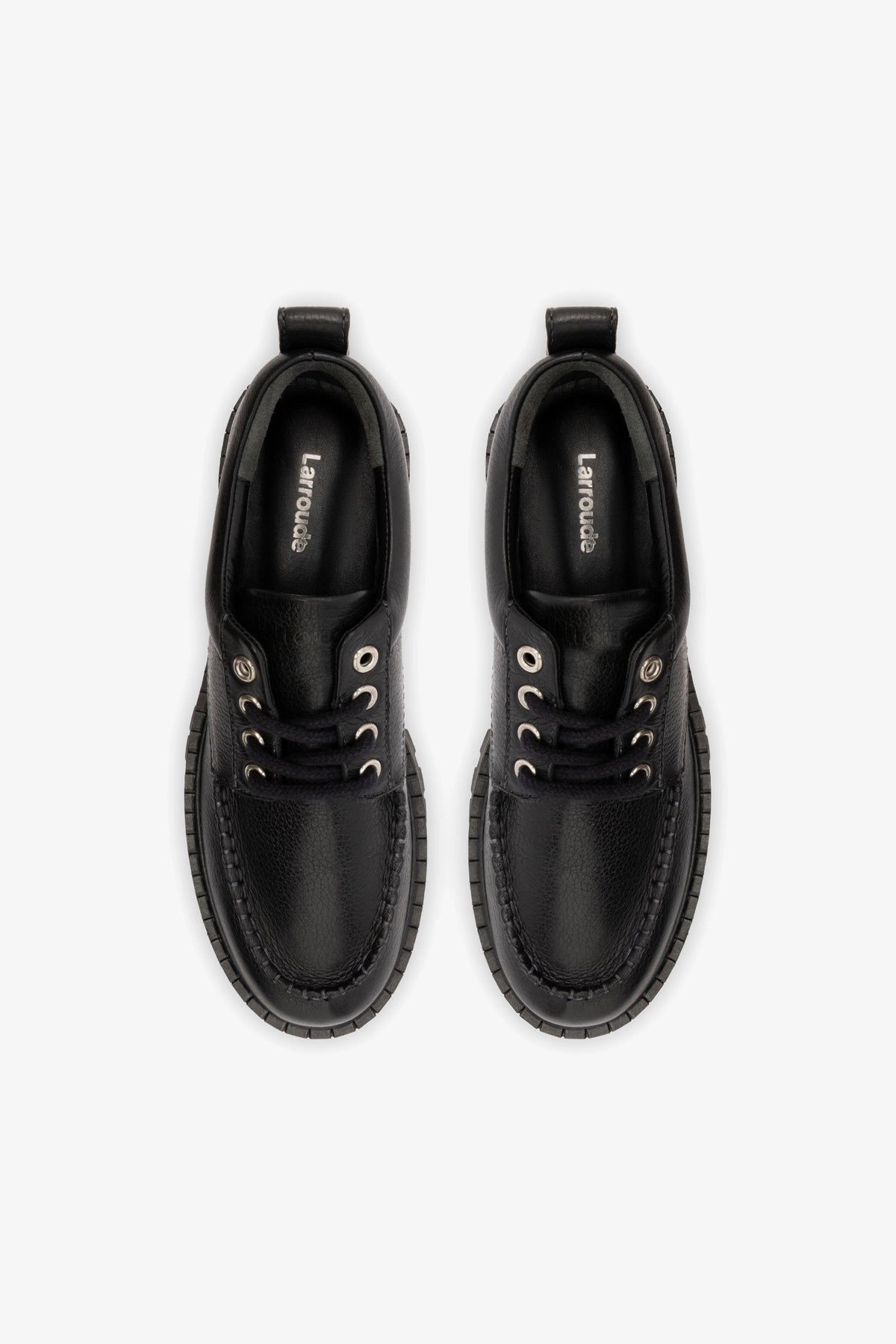 London Lace Up Loafer In Black Leather