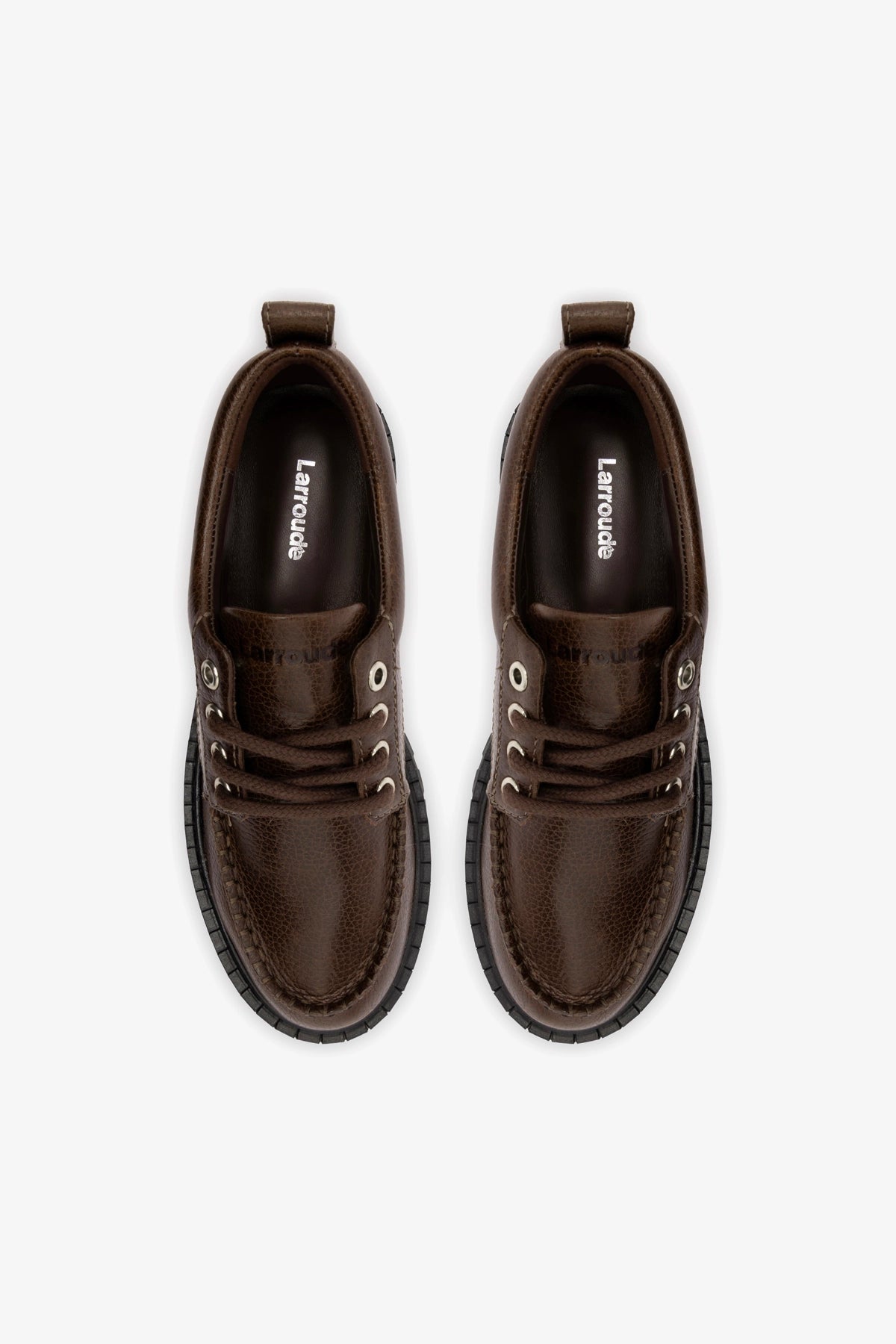 London Lace Up Loafer In Brown Leather