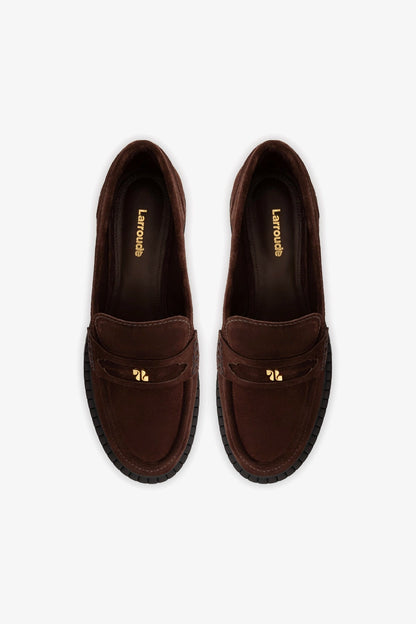 Suki Lugsole Loafer In Brown Suede