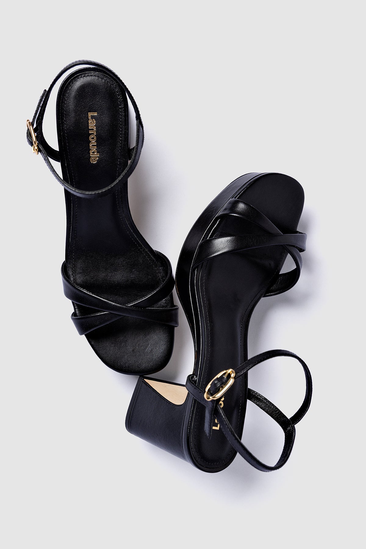 Bianca Low Sandal In Black Leather